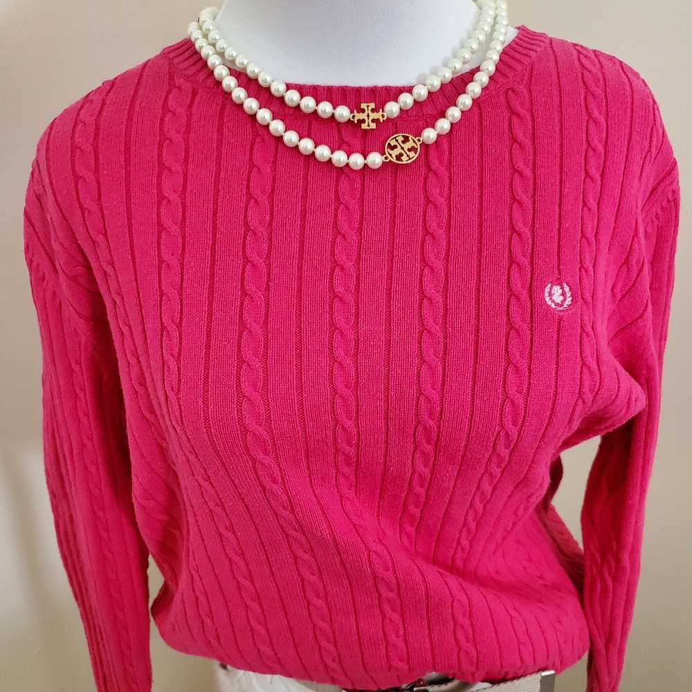 Izod Cable Knit Sweater Large - Picture 2 of 5